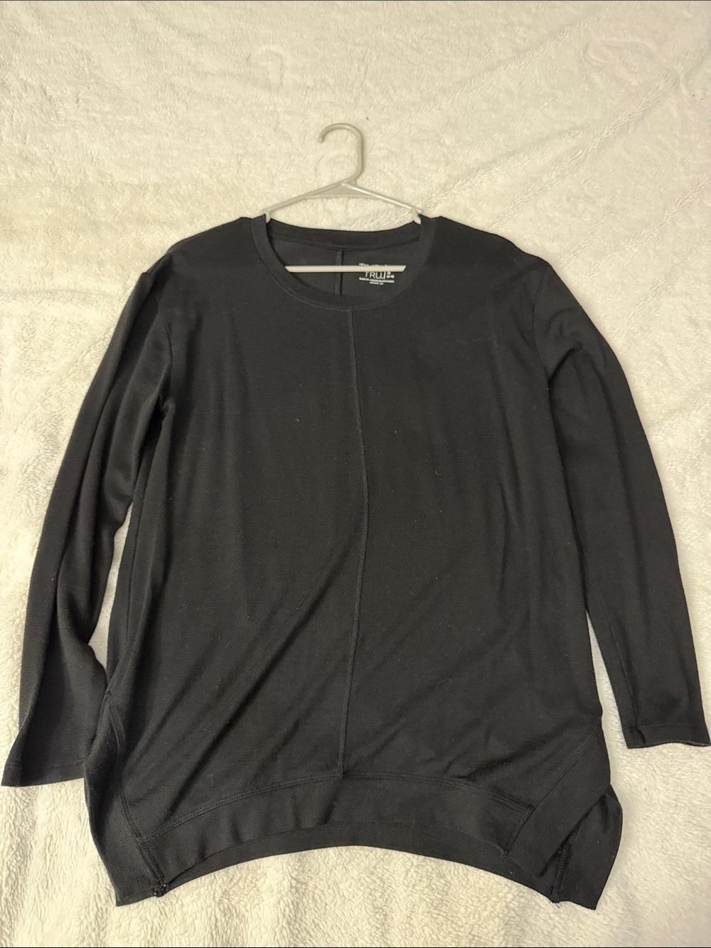 NIC+ZOE Black Long-Sleeve Crewneck Pullover